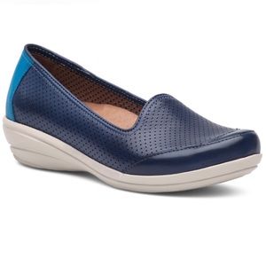 Dansko Marjorie Blue Veg Leather Slip-On Shoe Size 37 Perforated Comfort